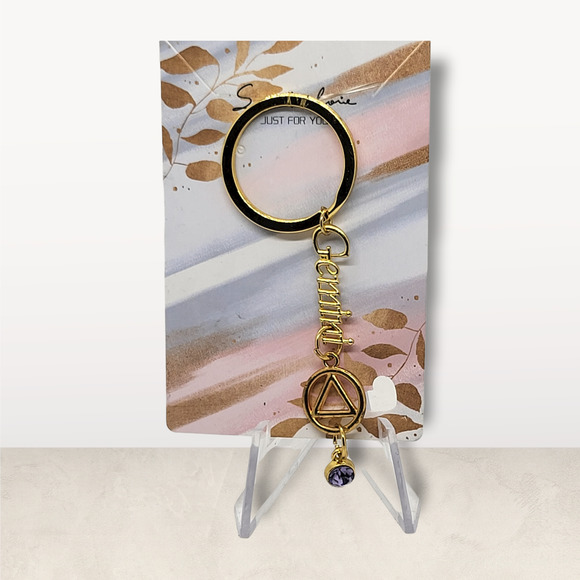 NA Narcotics Anonymous tree of life, gold live your dream keychain! Free goodie - Picture 3 of 4